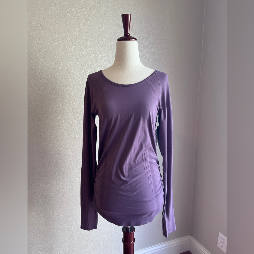 ATHLETA Speedlight Long Sleeve Top Dark Sky Violet Size SMALL